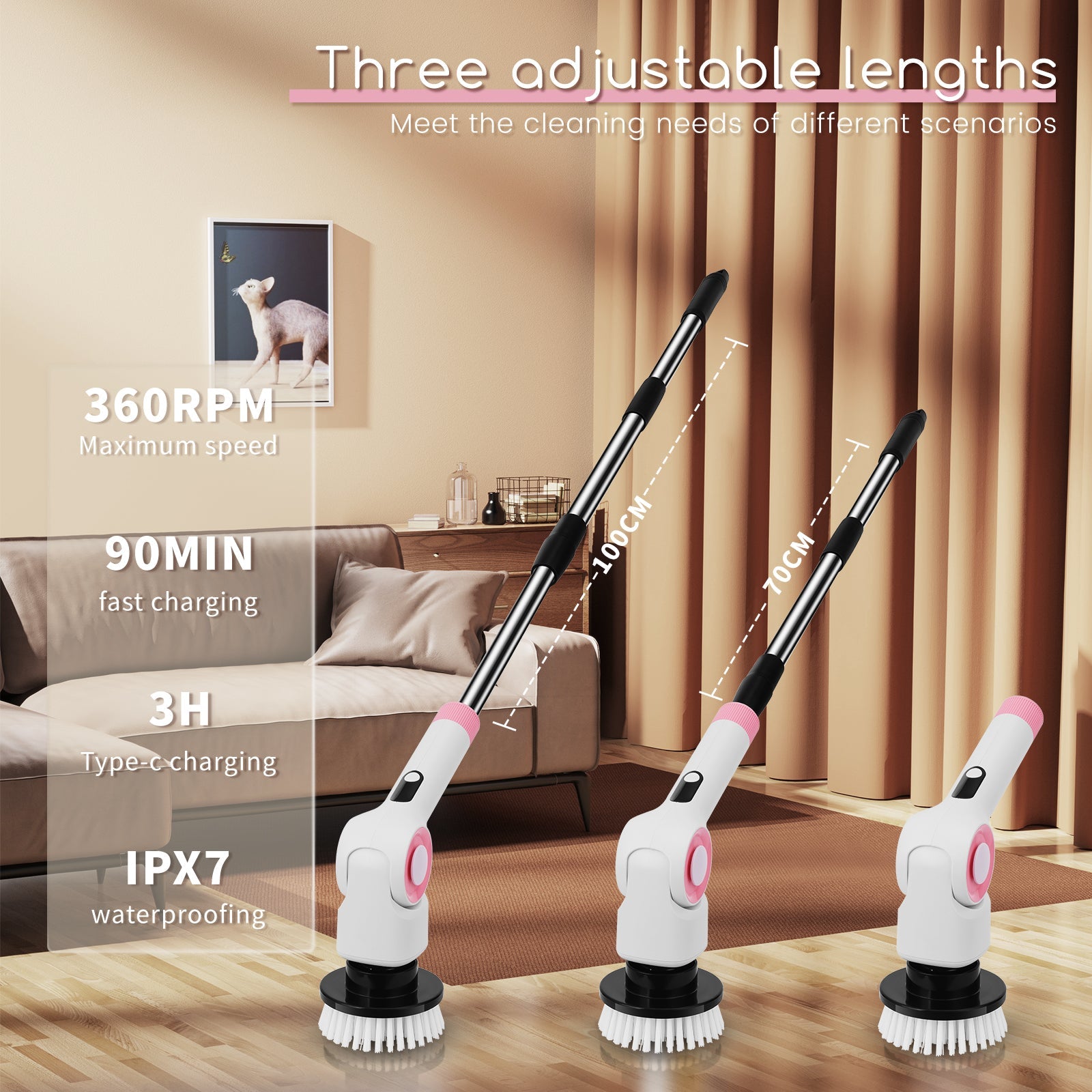 فرشاة تنظيف كهربائية دوّارة 11 في 1 KD2504